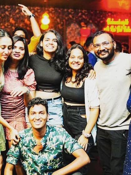 A happy group enjoying the Bollywood vibes at Badmaash. These are the moments that make my job so rewarding.