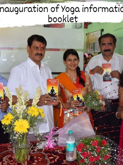 Here we are at the inauguration of a Yoga information booklet. Spreading awareness about traditional wellness practices like Yoga and Ayurveda is a core part of my mission.