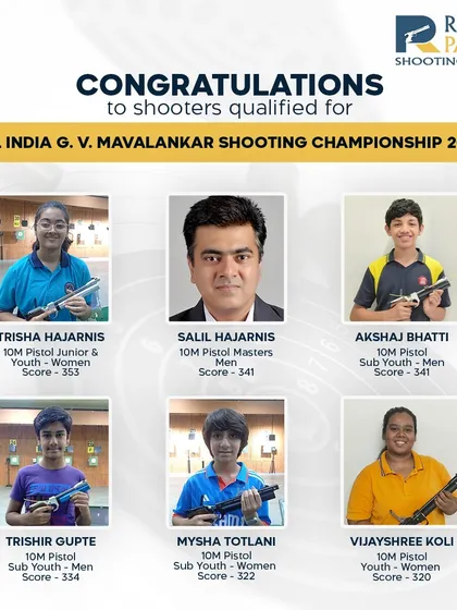 Congratulations to our shooters who qualified for the prestigious All India G.V. Mavalankar Shooting Championship. Their qualification in Junior, Youth, and Masters categories shows our ability to train athletes at every stage of their career.