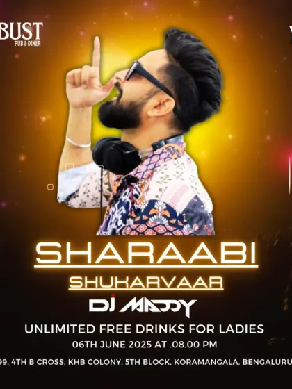 My 'Sharaabi Shukarvaar' nights are legendary. This is one of my signature desi parties, a perfect tipsy Friday filled with Bollywood hits at Robust Pub & Diner in Koramangala.