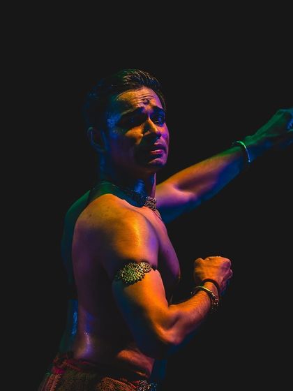 A close-up shot capturing the intensity and focus during a performance in Canada.