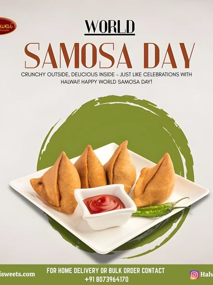 Happy World Samosa Day! My samosas are crunchy on the outside, delicious on the inside, just like a celebration.