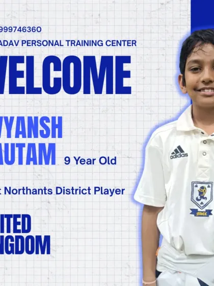 Welcome, Avyansh Gautam! This 9-year-old district player from the UK is a true cricket prodigy. His passion and discipline at such a young age are remarkable, and I'm excited to be part of his journey.