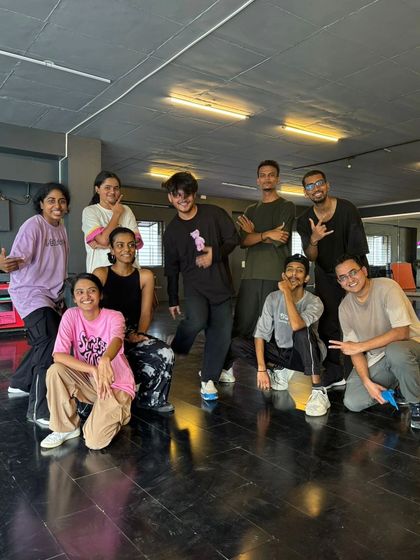 A group of SDDP students after a choreography session. The hard work pays off.