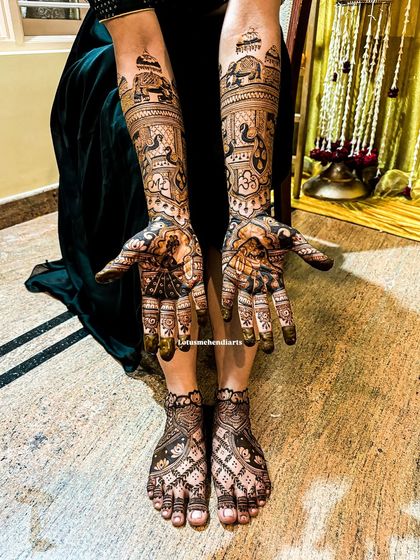Lotus Mehendi Arts - Bridal & Occasion Mehendi Elaborate Bridal Designs photo 40