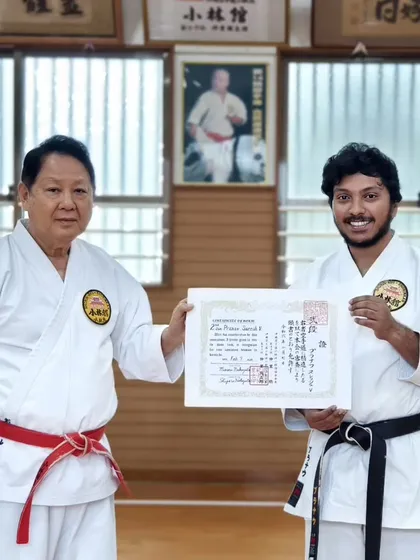 Another view of Sensei Loyd Pinto's Sandan certification, a great achievement for him and our dojo.
