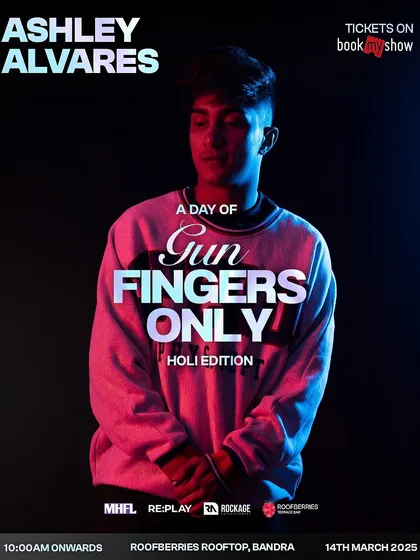 Another poster for the "Gun Fingers Only" Holi Edition party. Teaming up with other great DJs for a themed event always guarantees a smashing gig.