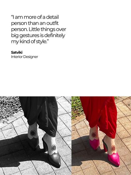 For our bride Satviki, a detail person, we focused on the little things, like these unique shoes that perfectly matched her outfit.