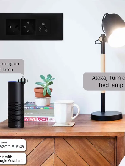 Enjoy the convenience of hands-free control throughout your home. Our systems are fully compatible with Amazon Alexa and Google Assistant, allowing you to operate lights and appliances with simple voice commands, like turning on a bed lamp without leaving your bed.