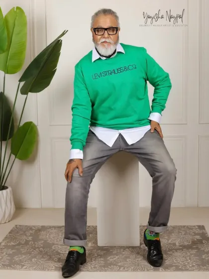 Male grooming is an art of subtlety and precision. For this shoot with celebrity actor Dinesh Mohan, I focused on creating clean, camera-ready skin and enhancing his features for a sharp, confident, and polished look.