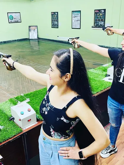 Trying out a new skill together. These shooters are learning the fundamentals of aiming at our facility, which is equipped for both recreational and competitive training.