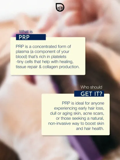 Platelet-Rich Plasma (PRP) therapy is a natural way to rejuvenate your skin and hair. I use your body's own growth factors to stimulate collagen, heal acne scars, and combat hair loss for authentic, lasting results.