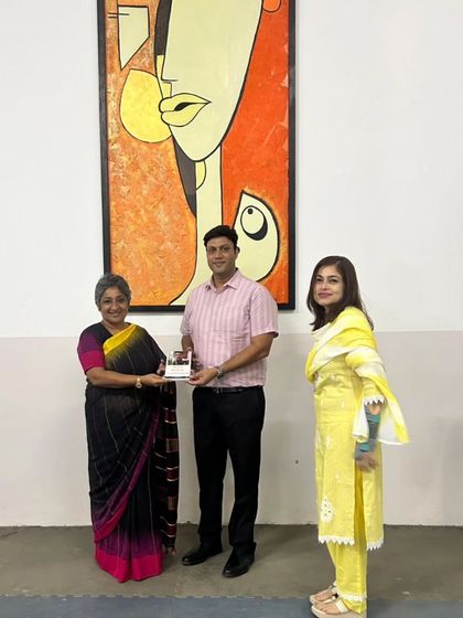 Our school leadership honors a guest educator. These workshops reinforce our mission to empower both educators and students for a future of excellence.