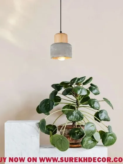 This lissome hanging light combines concrete and wood for a unique, modern-rustic look. The small size makes it perfect for hanging over a kitchen island or in a cozy corner, adding texture and warmth.