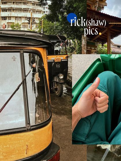 Rick-shaw pics. There's no better way to see the city than from the back of an auto, watching the world go by.