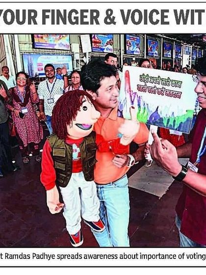 Featured in the Times of India for our work in spreading voter awareness at Ghatkopar station.