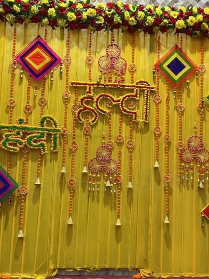 Shanaya Decorations - All-Inclusive Ceremony Packages (Haldi & Mehendi) Haldi Ceremony Backdrops photo 14
