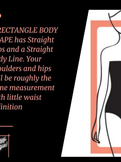 This post explains the characteristics of a rectangle body shape, which typically has similar shoulder and hip measurements with little waist definition.