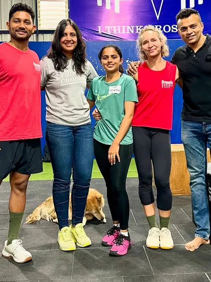 Our coaches and members with the CrossFit seminar staff after a Level 1 course. We are deeply invested in the growth of the sport and its coaches.