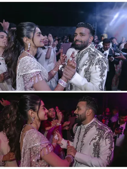 The couple enjoying a dance with their guests. After the performances, my goal is to get everyone on the dance floor to celebrate together.