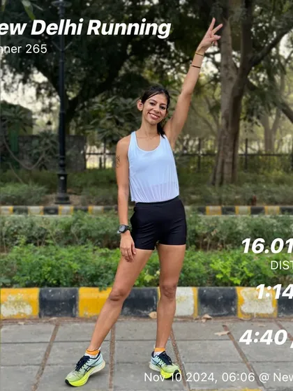 A strong 16km tempo run in tough humidity. Pushing through on challenging days is what builds the resilience you'll need on race day.