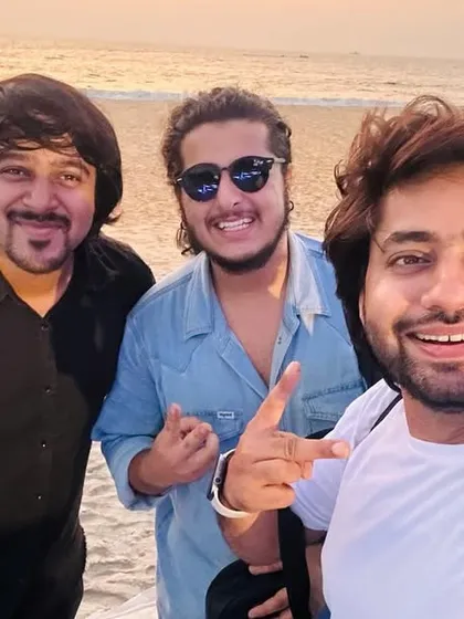 Enjoying the Goa sunset with my friends after a successful gig.