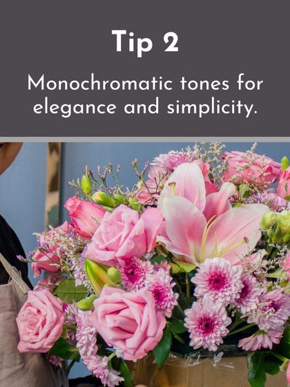 This monochromatic pink arrangement is a beautiful example of using a single color family to create a look of elegance and simplicity.