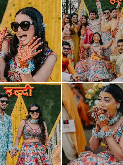 More moments from our colorful Haldi and Mehendi events, capturing the joy, laughter, and beautiful details.