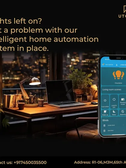 Never worry about leaving the lights on again. With my intelligent home automation system, you can check and control all your lights from anywhere using the intuitive mobile app.