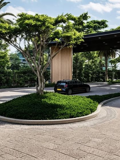 Welcome to Azura Green City, a 23-acre gated paradise we designed in Raipur. The entrance, with its modern elegance and lush landscaping, sets the tone for a lifestyle where every detail is crafted to perfection.