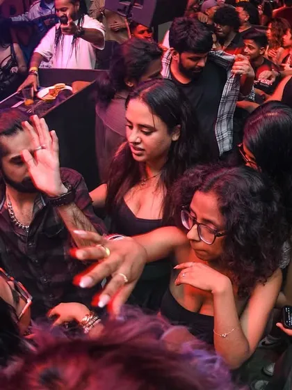The dance floor is where the action is. Non-stop movement.