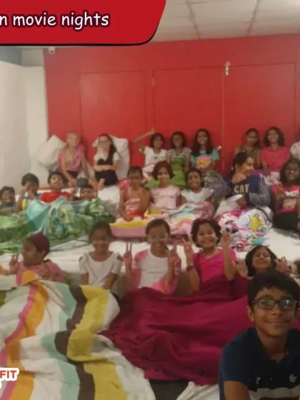 The fun doesn't stop when the training ends. We build a strong community with events like fun movie nights, helping kids form lasting friendships and create memories that go beyond the gymnastics floor.