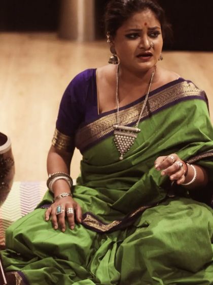 The expressive vocalist Rageshri Das, mid-performance. Her command over Thumri and Dadra is truly special, and it was a stellar performance.