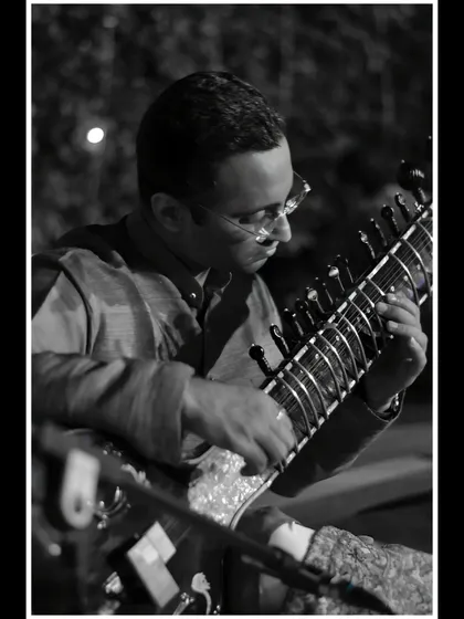 A side profile in black and white, showing my technique.