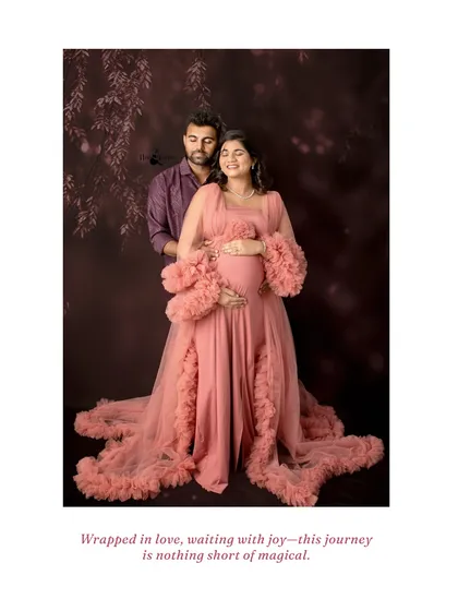 A beautiful couple portrait wrapped in love. The text overlay adds a poetic touch, turning the image into a cherished memory of their time together.