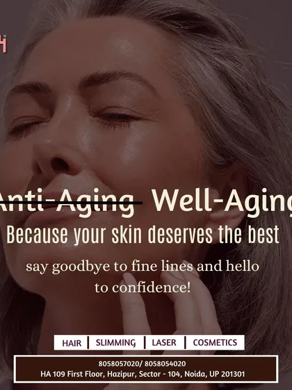 We believe in "Well-Aging," not anti-aging. Our philosophy is about embracing your age with confidence by keeping your skin healthy, radiant, and at its best, so you can say goodbye to fine lines and hello to confidence.