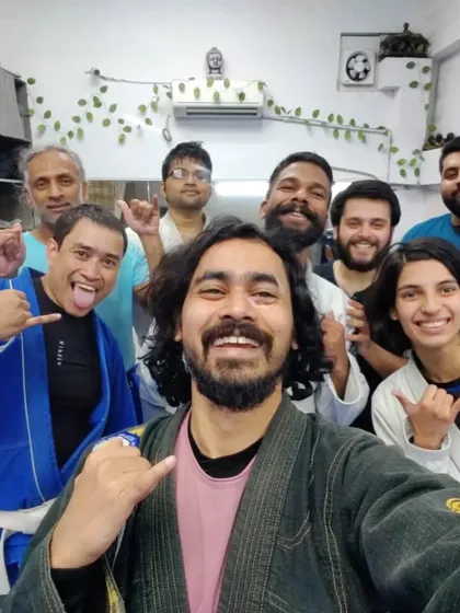 Fun and focus go hand in hand. A lively group photo that shows the joyful side of our martial arts journey.