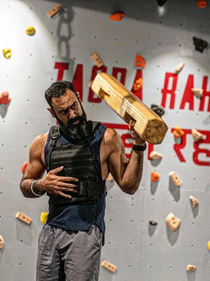 The focus required for Samtola training. The cross body movements challenge your coordination and strength in a unique way.