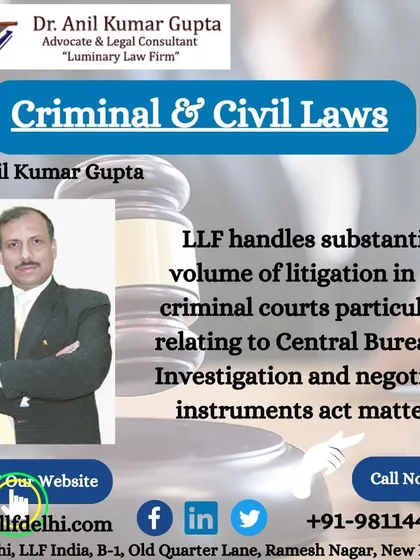 We handle a substantial volume of litigation in both criminal and civil courts. This image represents our significant experience in complex legal matters, particularly those related to the Central Bureau of Investigation (CBI) and cases under the Negotiable Instruments Act.