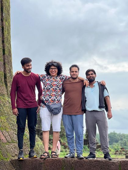 A group of friends at Mirjan Fort.
