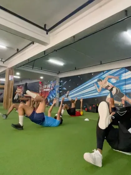 Our athletes work on reactive bridge drops, holding an isometric position at the end range. This builds strength and control in lengthened muscle positions, which is critical for preventing injuries during explosive movements.