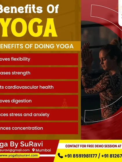This list covers six key benefits of doing yoga, from increased strength and flexibility to reduced stress and enhanced concentration.