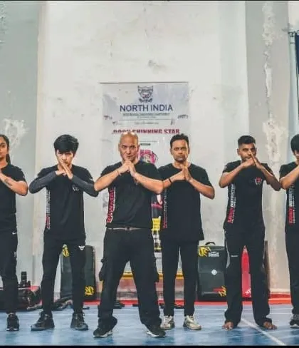 This is the Kavach team. We are a unit built on a foundation of power, knowledge, and real-world experience. Our mission is to drive self transformation, instilling discipline and motivation to empower individuals to become leaders. We stand together, ready to train the next generation of warriors.