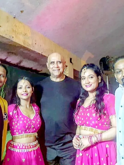 On the set of a short film shoot with actor Puneet Issar and our professional dancers in full costume. We provide complete solutions, including trained performers for film and music video projects.