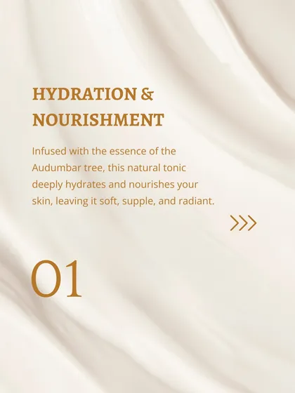 The first benefit of Audumbar Jal is hydration and nourishment. This natural tonic leaves the skin soft, supple, and radiant.