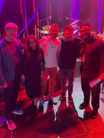 On stage with my band at the International Jazz Day concert. It was an incredible honor to represent Indian classical music on such a global platform.