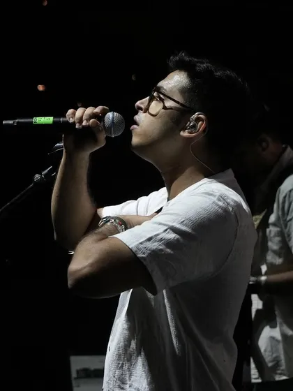 A close up shot from the Lucknow show. Every performance is an emotional journey, and I always sing with passion and honesty.