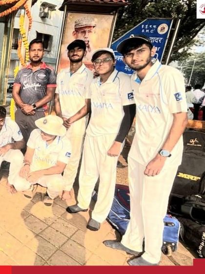 Our K. J. Somaiya Institute of Technology cricket team after a thrilling 8-run victory at the Mumbai University Inter-Collegiate Cricket Tournament.