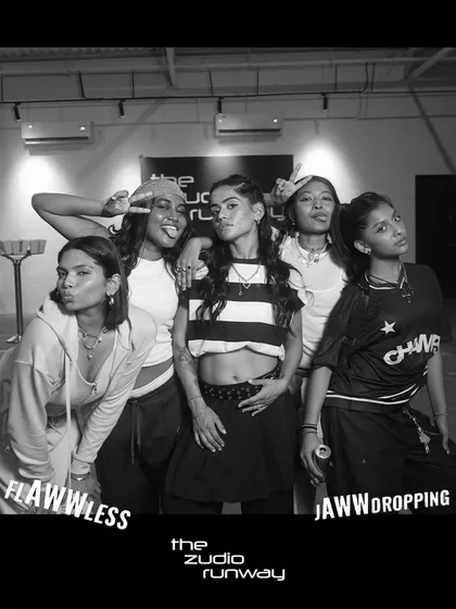 A group of influencers strikes a pose at the Zudio fashion event. Our booths are a popular feature at influencer gatherings, providing great content and a fun, interactive experience.