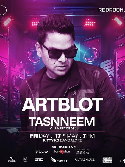 My poster for a Redroom Friday at Kitty Ko, supporting Qilla Records artist Tasnneem. A night of deep and hypnotic techno.